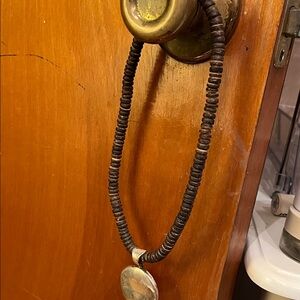 Silpada Dark Brown Necklace with Silver Pendant